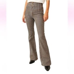 We The Free Navy and Beige Striped Jayde high rise Pants